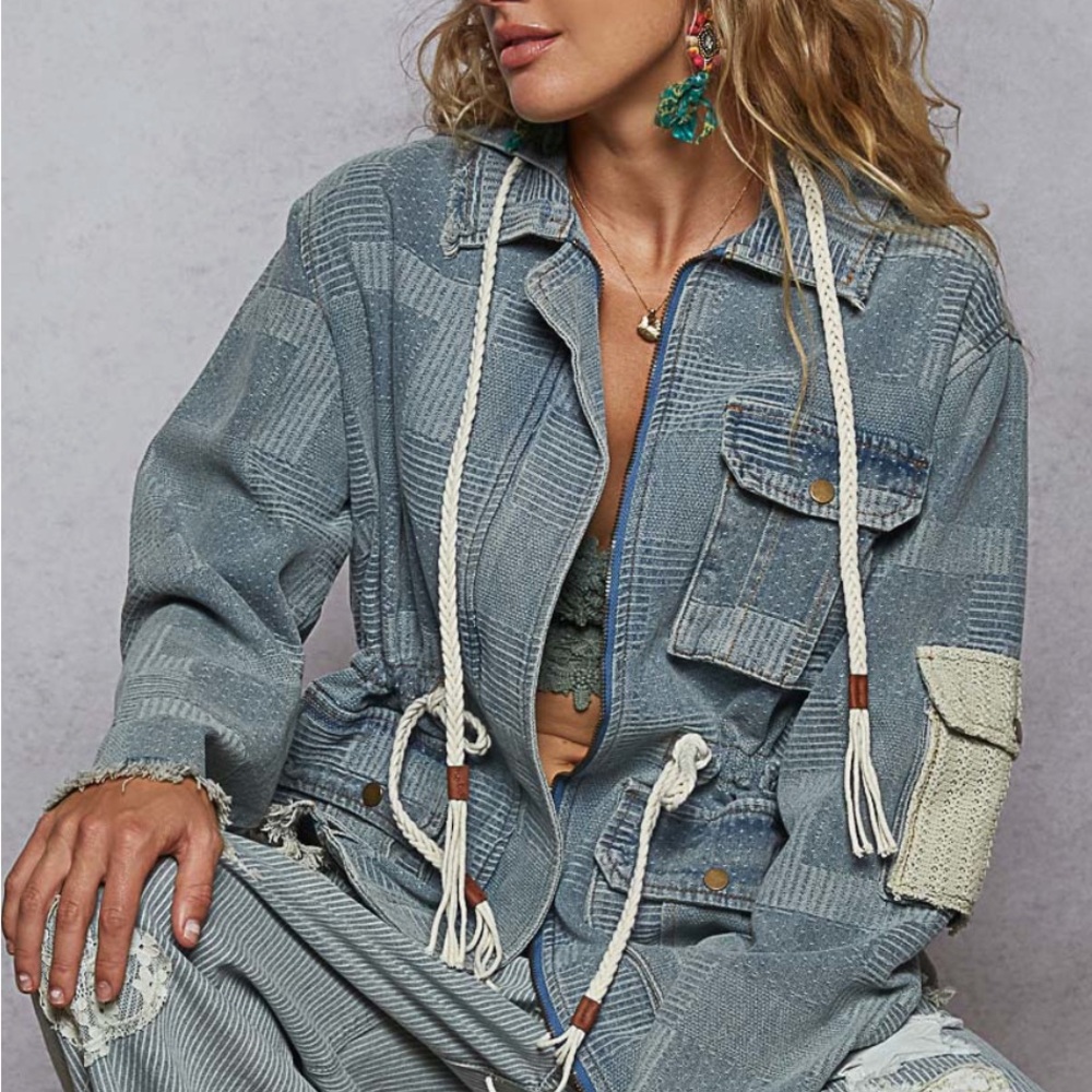POL Luck & $ Denim Hooded Jacket